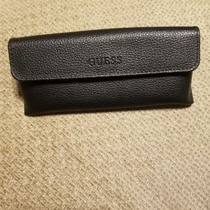 Guess Sunglasses Eyeglass Case Black Faux Leather